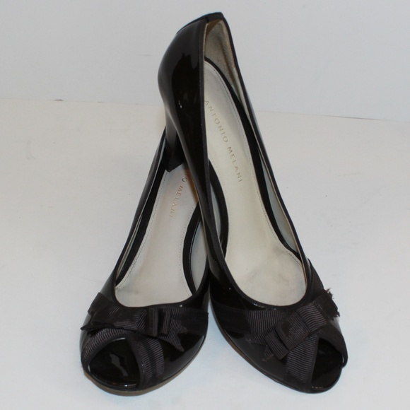 Antonio Melani Chocolate Brwn Patent Leather Pumps - Picture 4 of 7